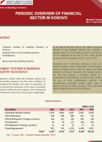 Banking Periodic no.4 - April 2014