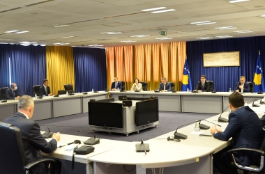 The banking industry representatives meet with Minister Murati