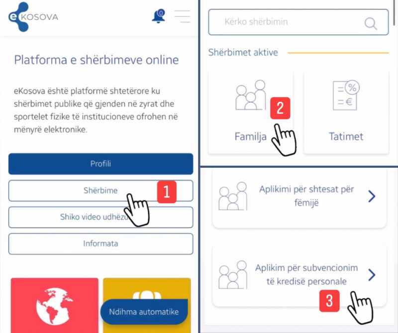 Aplikimi për përfitim nga subvencionimi i kredive konsumuese bëhet vetëm përmes platformës eKosova